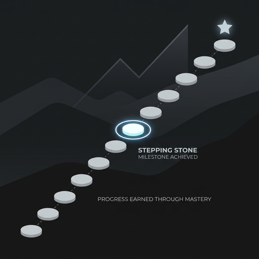 Mastery-based progress tracking and earned advancement